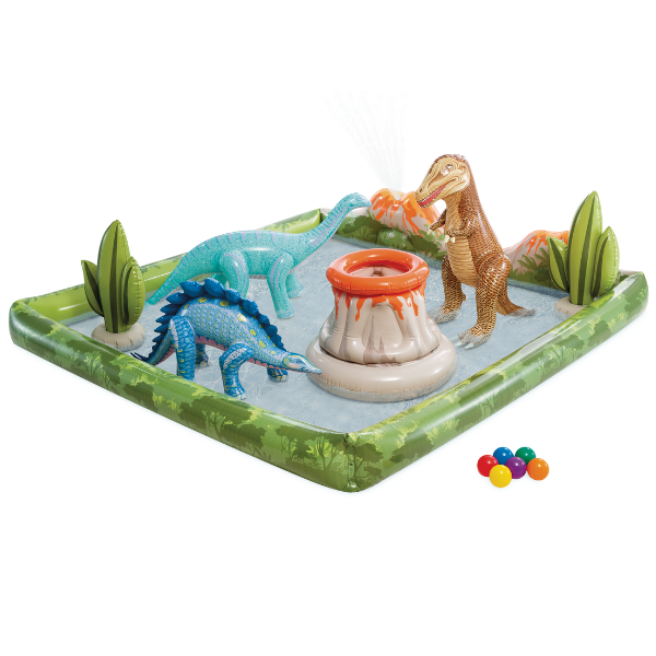 INTEX Centru de joacă gonflabil "Jurassic Adventure", 201 x 201 x 36 cm, până la 81 kg, 410l, 2+