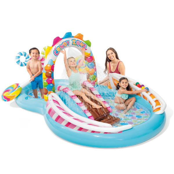 INTEX Centrul de joc gonflabil cu topogan si bazin 295x191x130см, 206L, 2+ - imagine 2