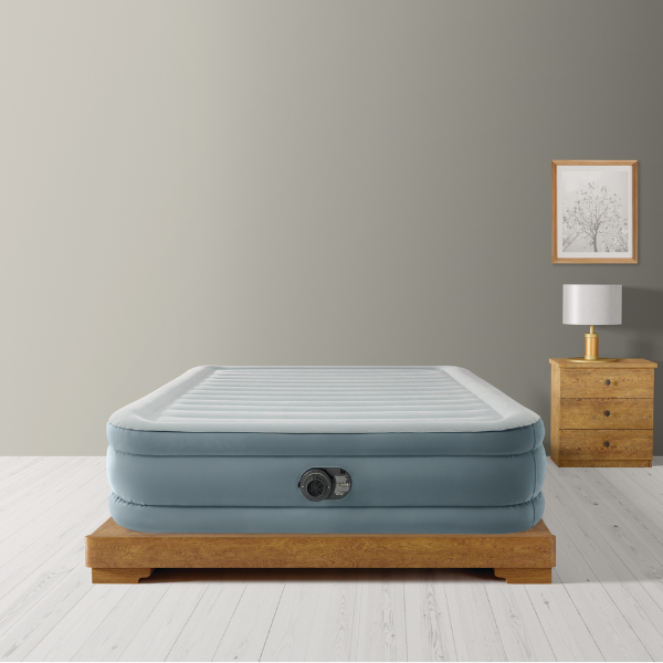 INTEX Pat gonflabil “Velur Queen Premium Comfort” 152x203x46 cm cu pompă încorporată 220V, până la 272 kg - imagine 7