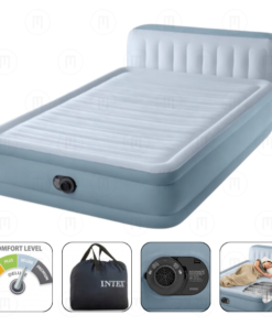 INTEX Saltea VELUR 152x236x86cm cu SPATAR si pompa, PLUSH