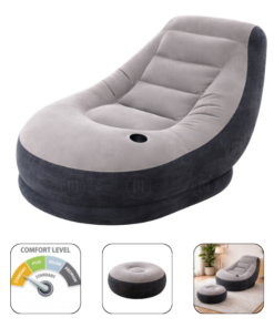 INTEX Fotoliu gonflabil cu puf VELUR ULTRA LOUNGE (Chair & Ottoman) 102x137x79 cm / 64x28 cm