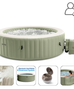 INTEX Jacuzzi SPA gonflabil “Bubble Massage” 196х71 cm, 795L, 4 persoane, Oliv
