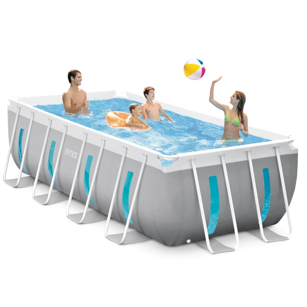 Piscină cu cadru metalic Prism Frame Clearview Premium 400×200×122 cm, 8418 L, cu pompă 2006 L/h, set complet, Intex (26770) - imagine 5