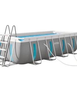 Piscină cu cadru metalic Prism Frame Clearview Premium 400×200×122 cm, 8418 L, cu pompă 2006 L/h, set complet, Intex (26770) - imagine 3