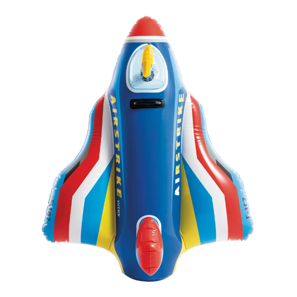 INTEX Plută-saltea gonflabilă “Avion de vânătoare cu pistol de apă” cu mâner, 112х91 cm, până la 40 kg, 3+, 2 culori - imagine 6