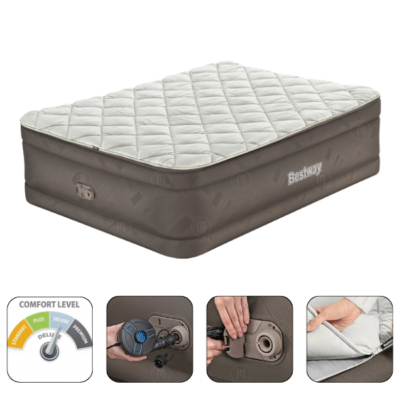 Bestway Saltea gonflbilă cu pompa electrică  220 V încorporată,   203x152x51 cm